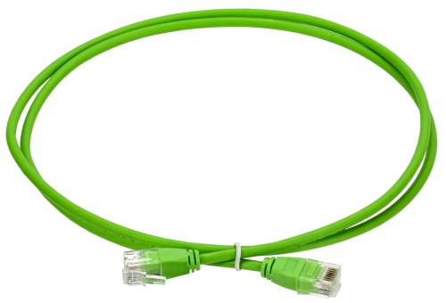 ITK Коммутационный шнур кат.6 UTP LSZH 3м slim колпачок без язычка зеленый | код PC02-C06UL-3M-SL-NT | IEK